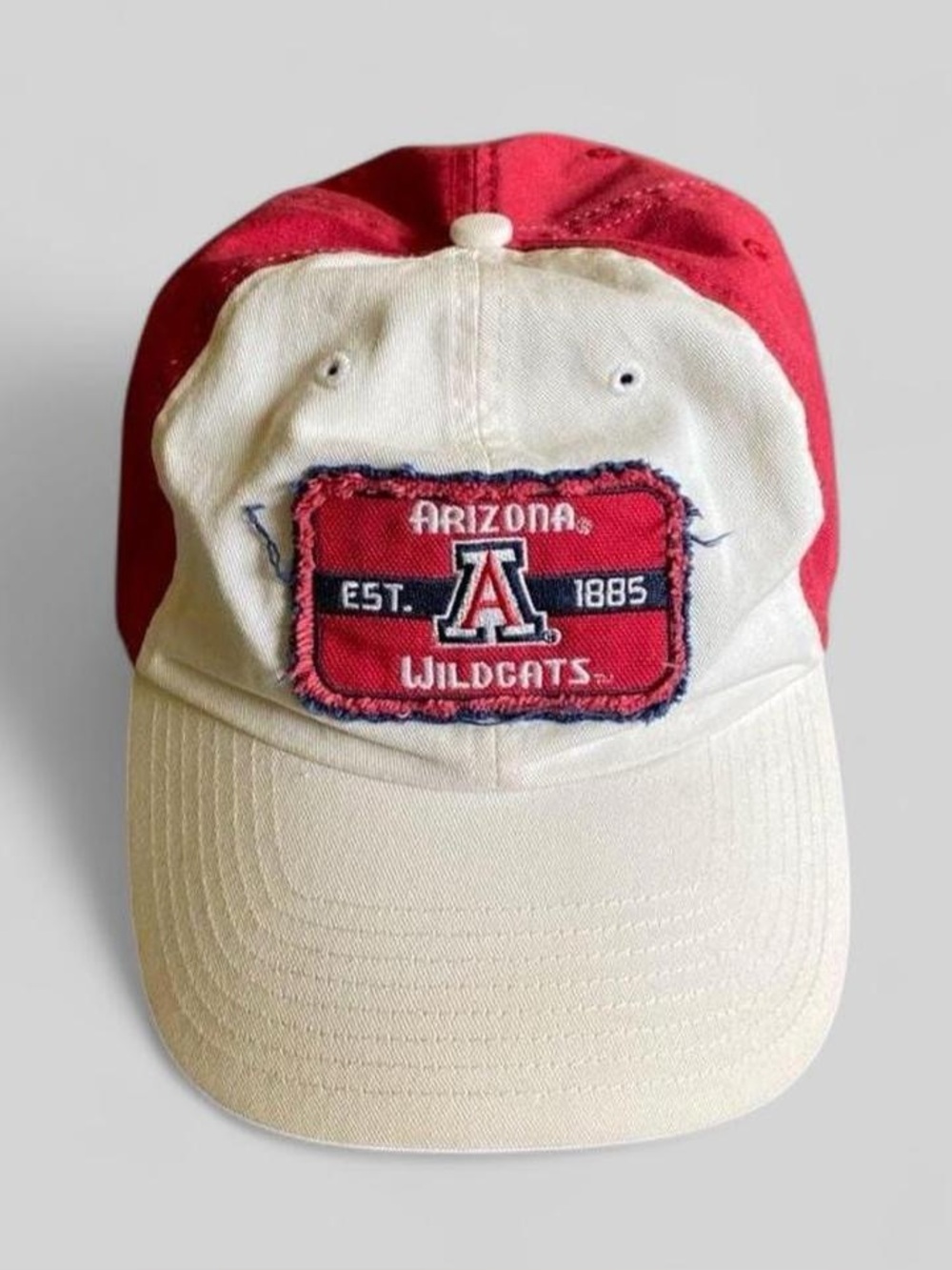 Vintage Arizona Wildcats Twins Enterprise Strapback Hat Red White NCAA